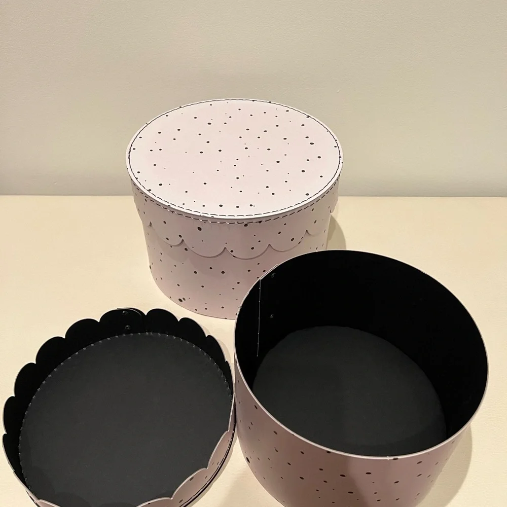H&M white Polka Dot Storage Boxes 2